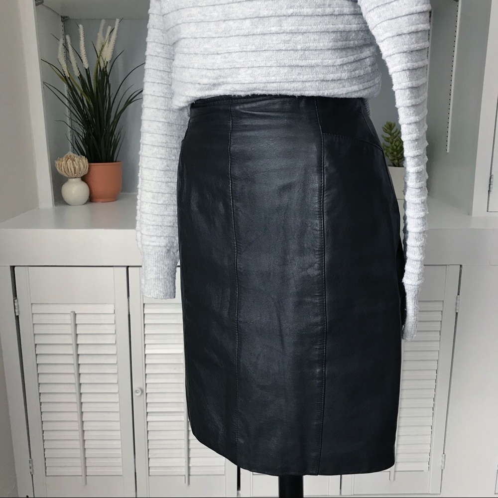 VTG Wilsons Leather High Waisted Pencil Skirt | S